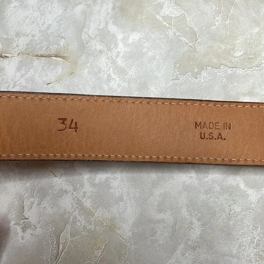 Western cowgirl style crocodile grain leather belt